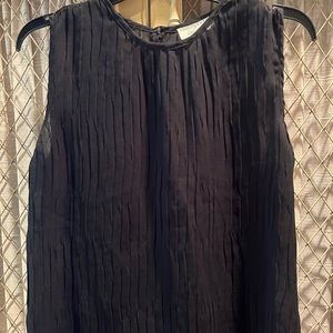 Ladies Black Shell Pleated Blouse - size medium